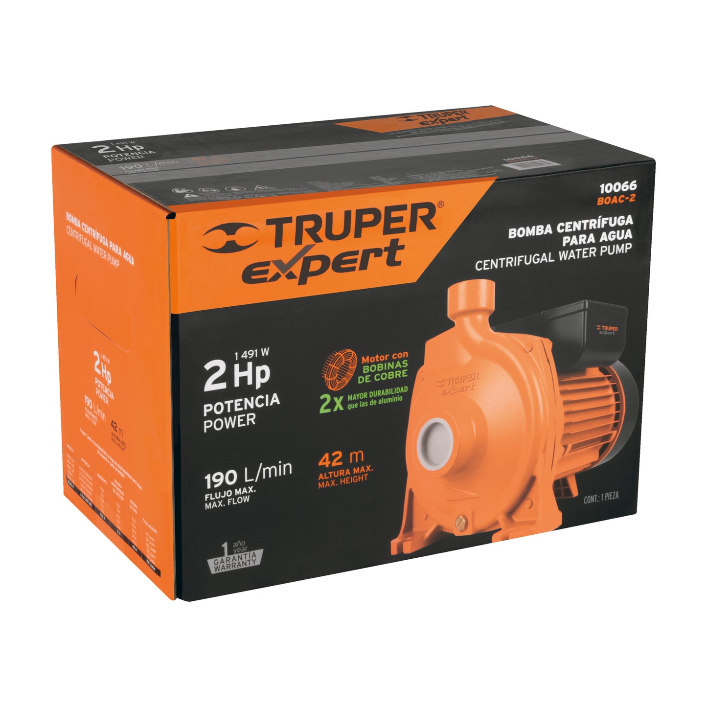BOMBA CENTRIFUGA PARA AGUA 2HP BOAC-2 TRUPER