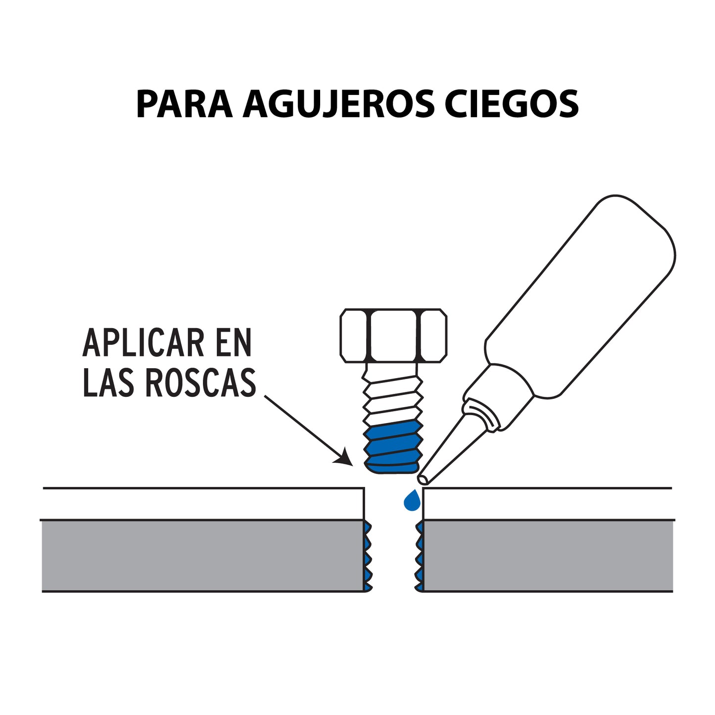FIJADOR DE ROSCAS REMOVIBLE 10ML AZUL TRUPER