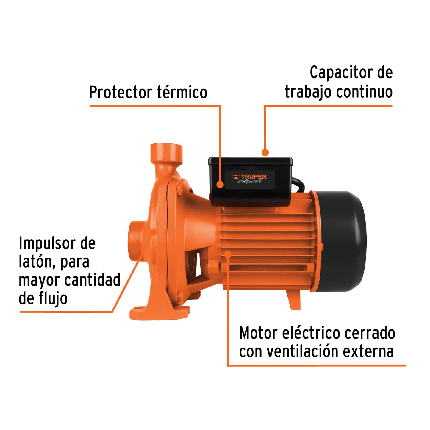 BOMBA CENTRIFUGA PARA AGUA 2HP BOAC-2 TRUPER