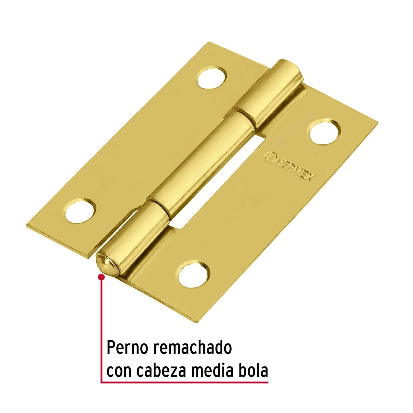 BISAGRAS RECTANGULARES 2"X1-5/8" AMARILLOS 2PZ BLISTER BR-201B HERMEX