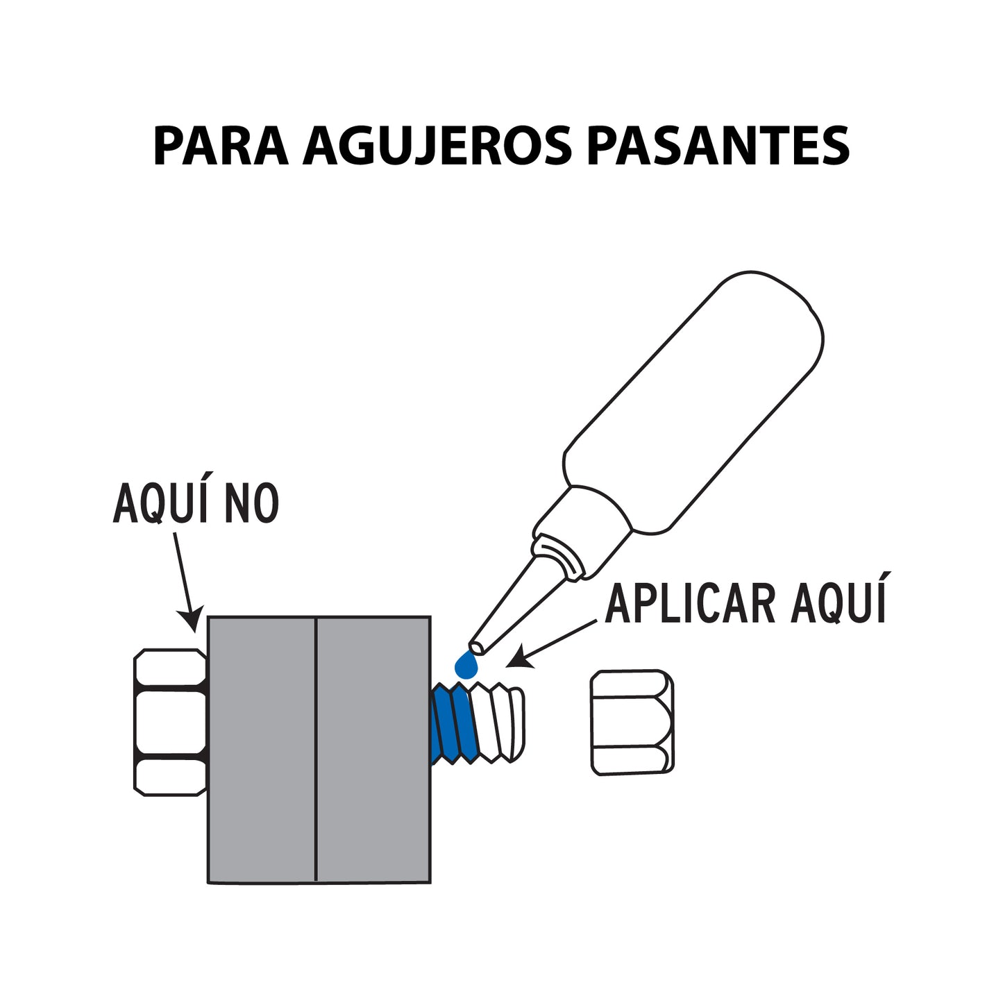 FIJADOR DE ROSCAS REMOVIBLE 10ML AZUL TRUPER
